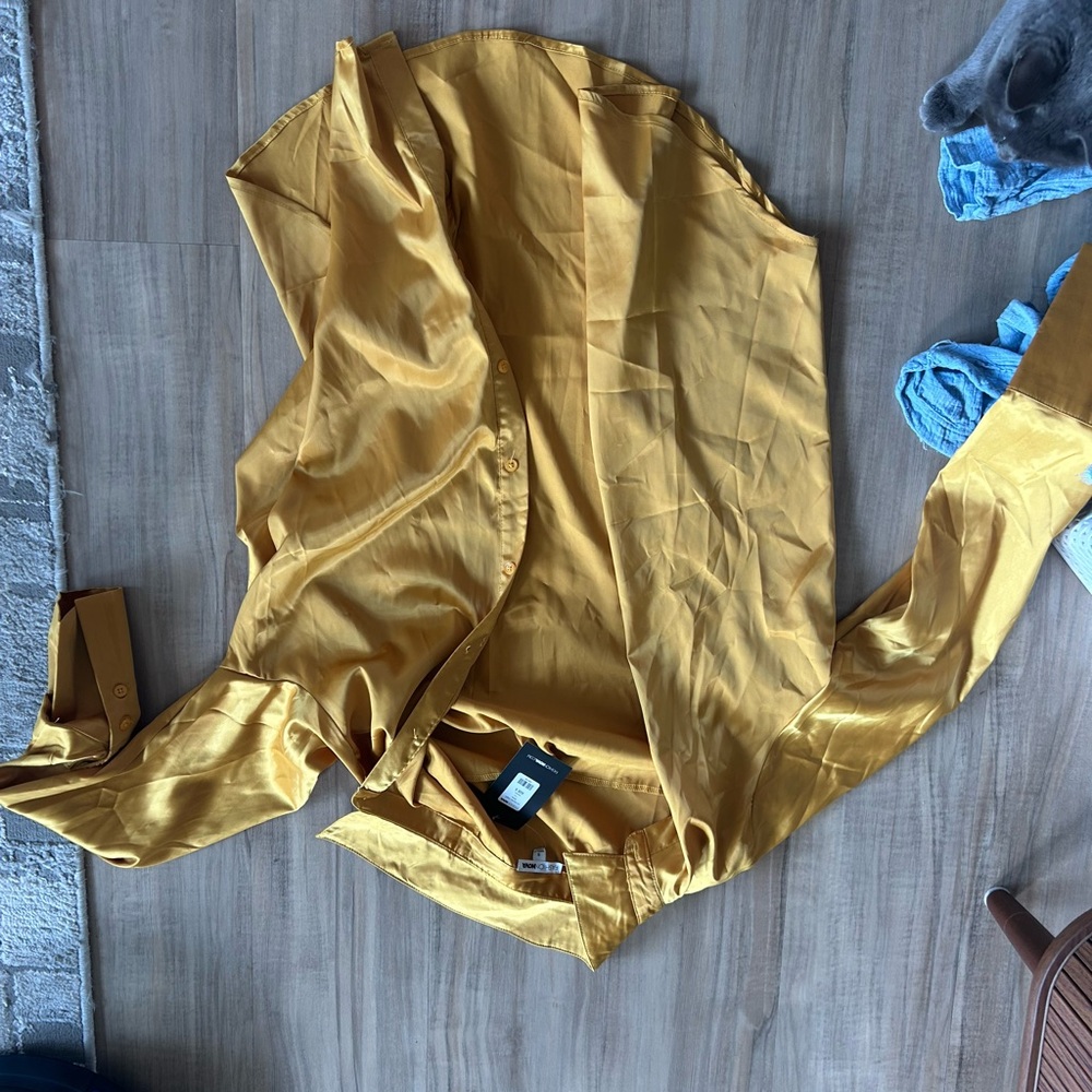 Golden Button-Up Shirt